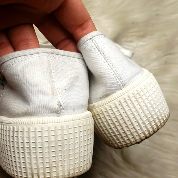 COOL PLANET BY STEVE MADDEN STREAM WHITE FABRIC PLATFORM SNEAKERS 7.5 - Picture 9 of 14